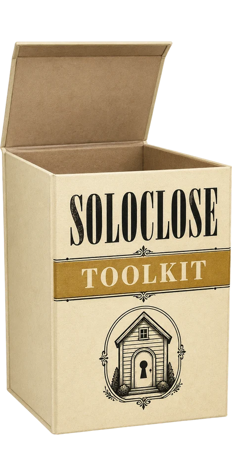 empty SoloClose toolkit box